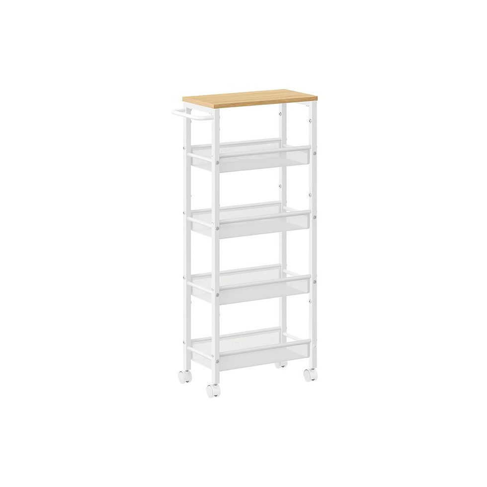 Narrow Trolley with 5 levels on castors 22 x 45.4 x 99.6 cm