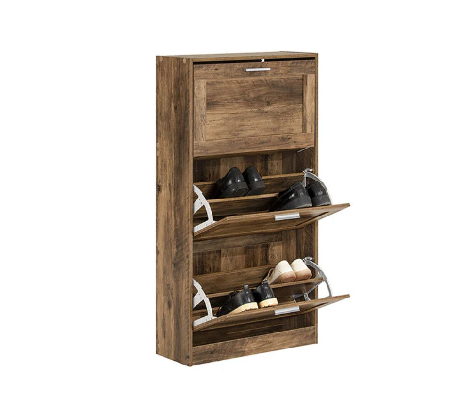 Thumbnail: Shoe Cabinet Storage Vintage Brown