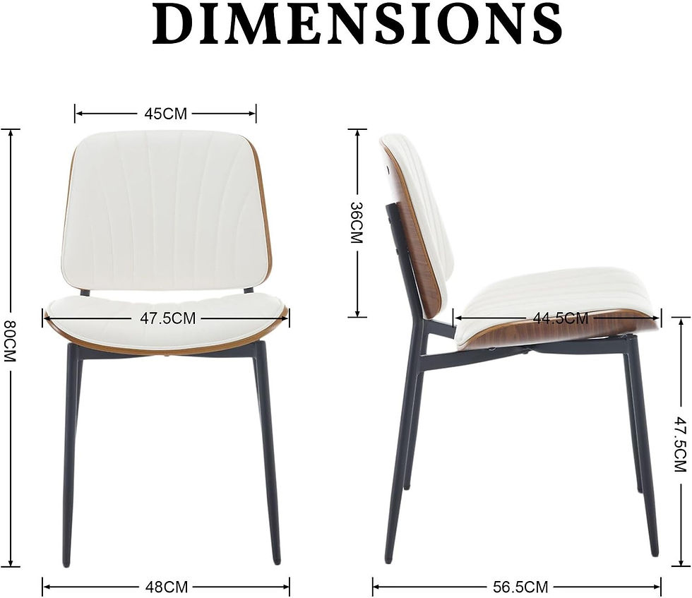 Thumbnail: Set of 2 Faux Leather Dining Chairs