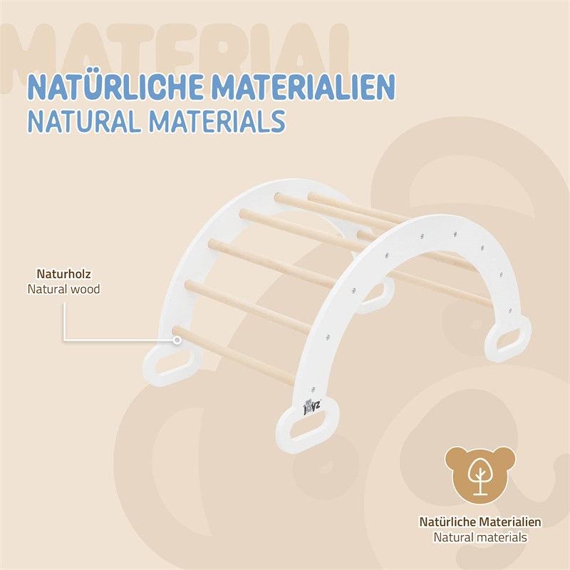 Thumbnail: Climbing arch for children nature/white wood