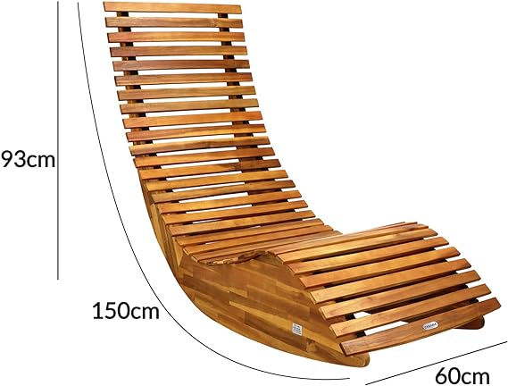 Thumbnail: 1 lounger FSC Certified Acacia Wood Ergonomic