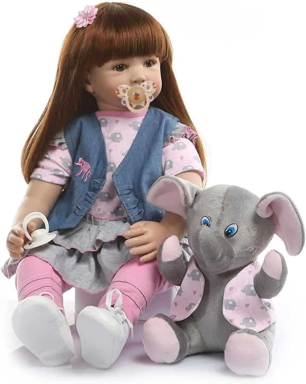 Thumbnail: Reborn Dolls Toddler 24 Inch 60 cm Soft Vinyl Silicone Lifelike Baby Doll