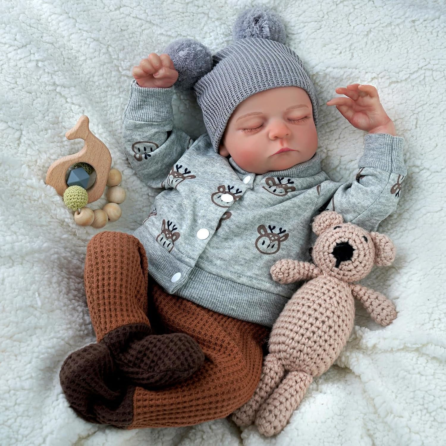 Reborn Baby Boy Doll – 17"