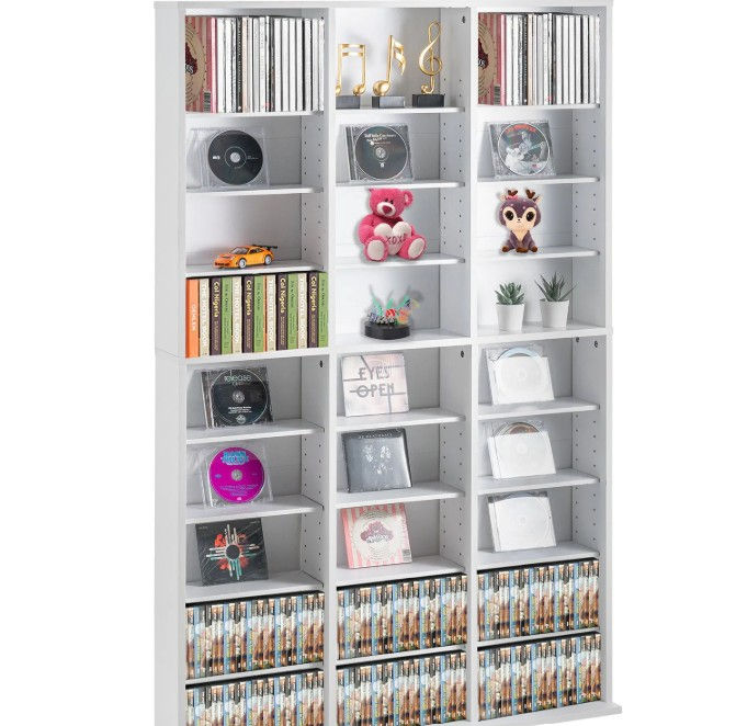Thumbnail: Media Storage Cabinet with Adjustable Shelves – 27 Compartments, Holds up to 756