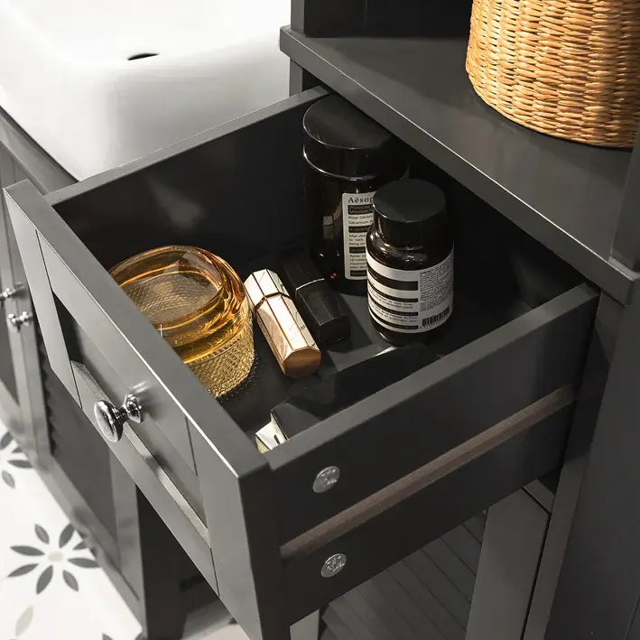 Thumbnail: Tall Bathroom Cabinet in Charcoal
