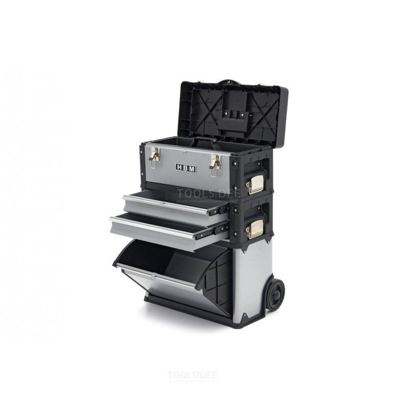 Thumbnail: Heavy duty tool box trolley 3 piece modular storage