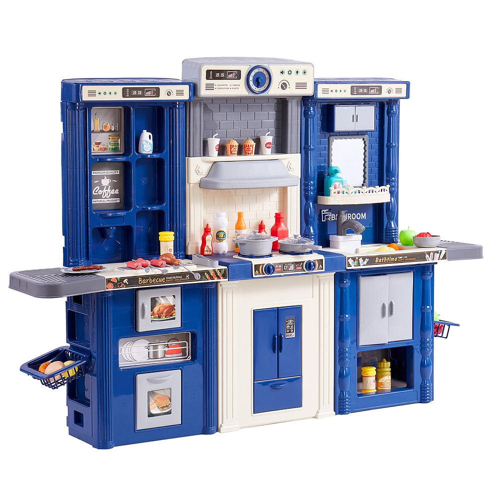Thumbnail: Kitchen Playset Kids Pretend Cooking Play Toy 74 Piece Accessories