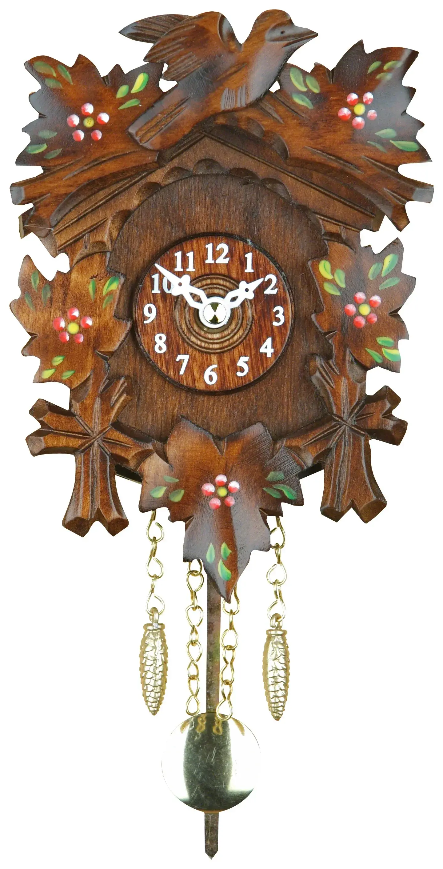 Black Forest Pendulum Clock Kuckulino Quartz Movement 14cm by