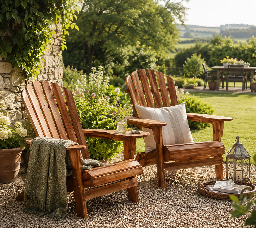 Thumbnail: Folding Adirondack Chairs – Solid Acacia Wood Garden Chairs