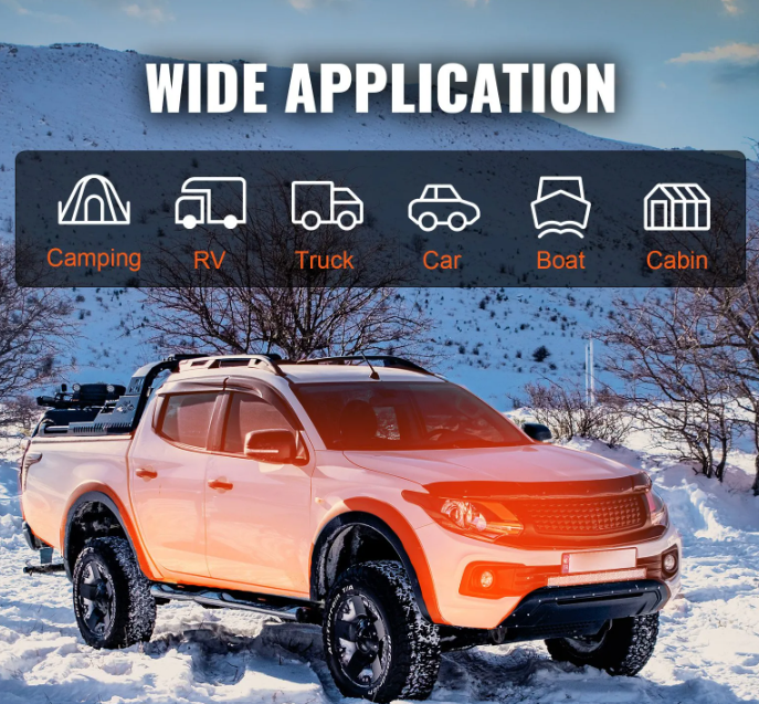 Thumbnail: 8KW Diesel Air Heater All-in-One 12V with Bluetooth App, LCD Display