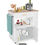 Thumbnail: White Kitchen Storage Trolley with Drawer, Shelves & Cabinet