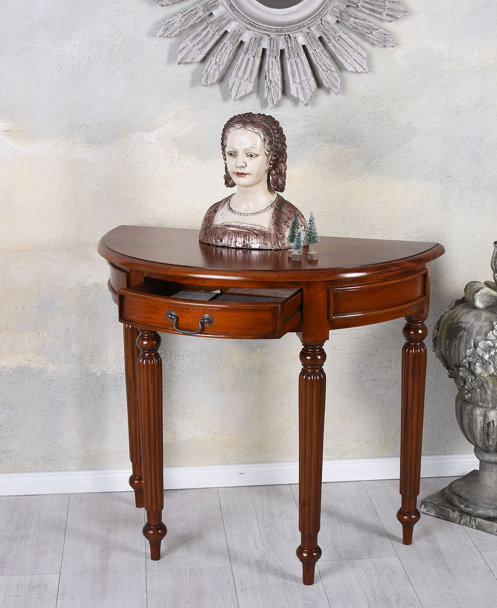 Thumbnail: Mahogany Side Table Semi-circular half moon  Telephone Table