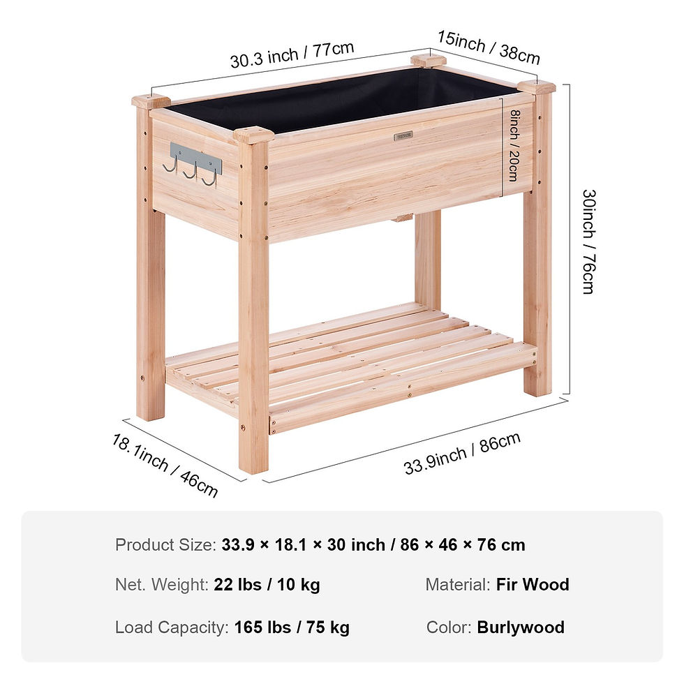 Thumbnail: Wooden Raised Garden Bed Planter Box