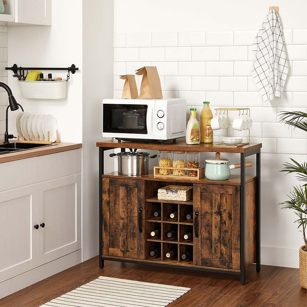 Thumbnail: Sideboard vintage brown-black with bottle storage