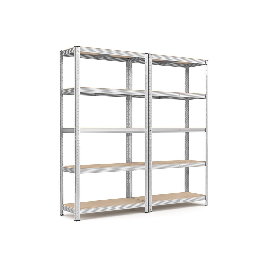 Set of 2 Storage Racks, Heavy-Duty Shelves,