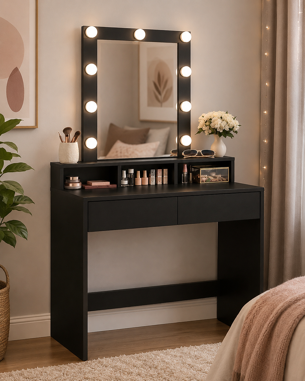 Thumbnail: Dressing Table with LED Lighting, Adjustable Brightness,