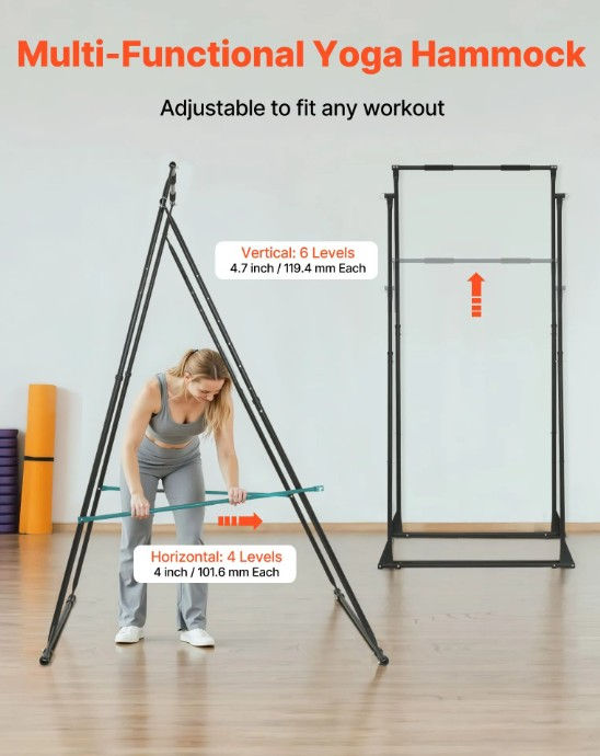 Thumbnail: Aerial Yoga Frame Swing Stand with 6m Hammock