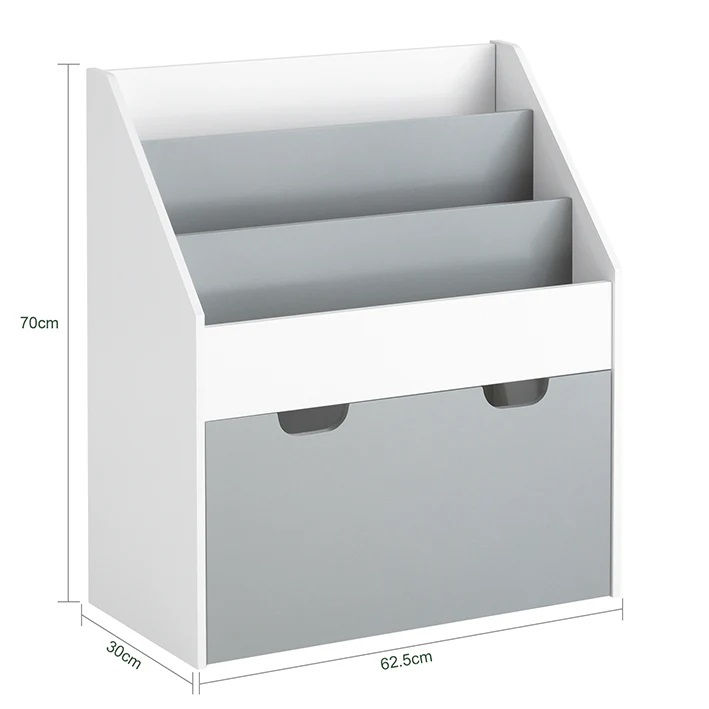 Thumbnail: Toy chest kids bookcase on wheels