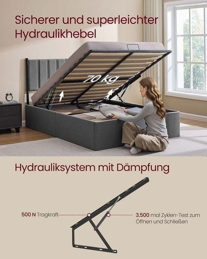 Thumbnail: Hydraulic Ottoman Storage Bed – Double