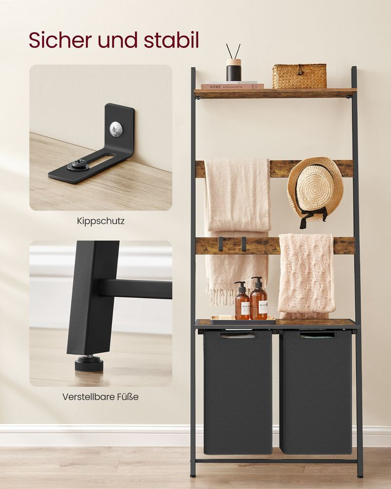 Thumbnail: Laundry basket with towel ladder Bathroom furniture