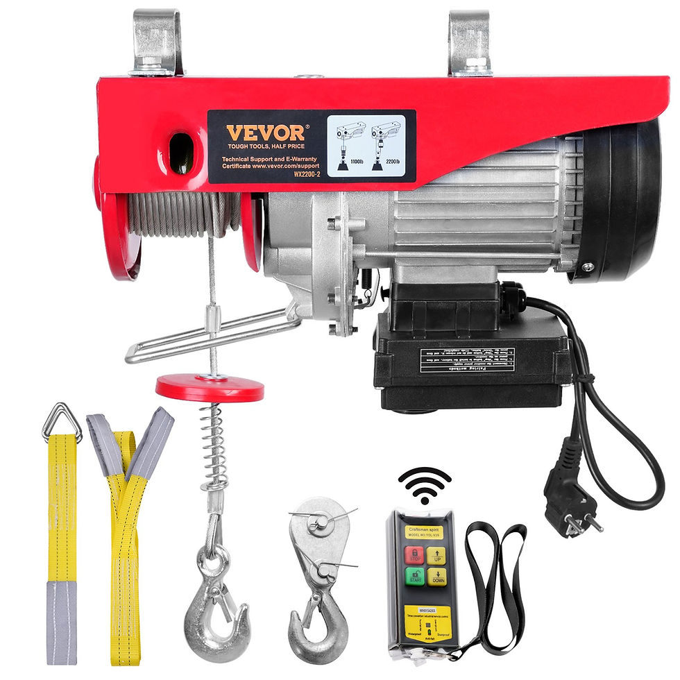 Thumbnail: Electric Hoist, 2200 lbs Lifting Capacity, 1600W 220V