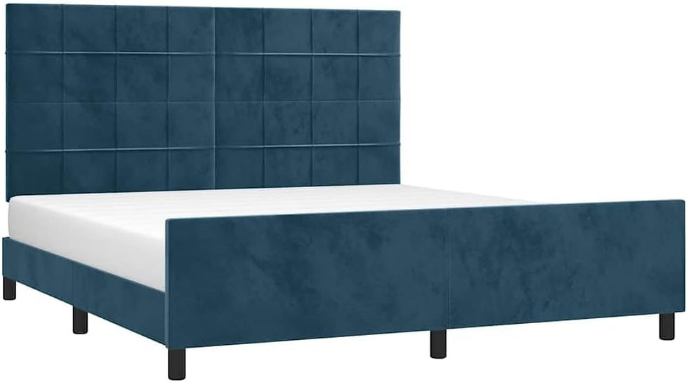 Thumbnail: Velvet Style  Bed Frame with Adjustable Headboard – 160 x 200 cm