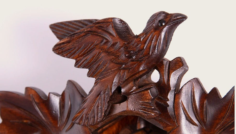 Thumbnail: Traditional Carved Cuckoo Clock with Music – Quartz Movement