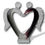 Thumbnail: Handcrafted Glass Lovers Sculpture – Angel Heart Design
