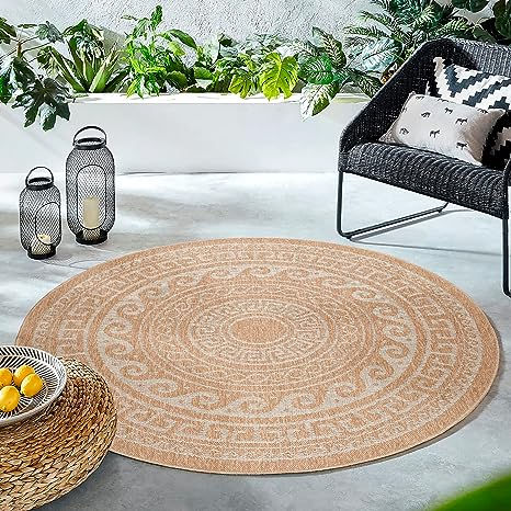 Washable Balcony Rug Waterproof 200 cm Beige indoor/outdoor