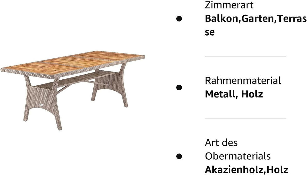 Thumbnail: Polyrattan Garden Table with Shelf, FSC