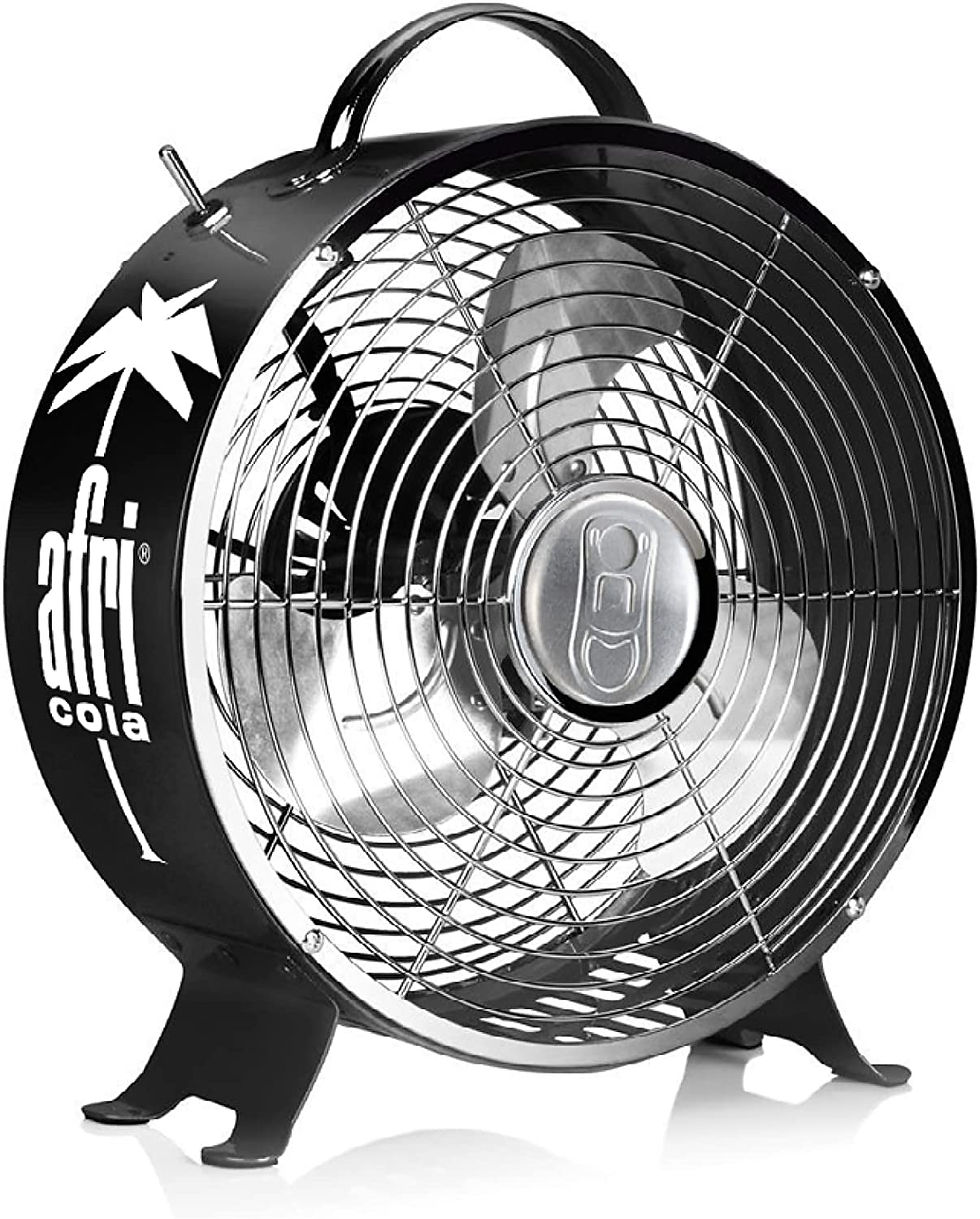 Afri Cola Fan I Retro Design I Table Fan I 26 cm Diameter I for Home Office, De