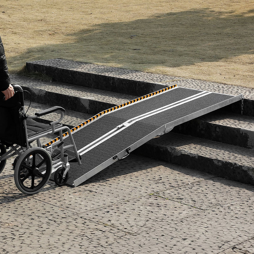 Thumbnail: Portable Wheelchair Ramp, 8 ft 800 lbs Capacity, Non-Slip Aluminum