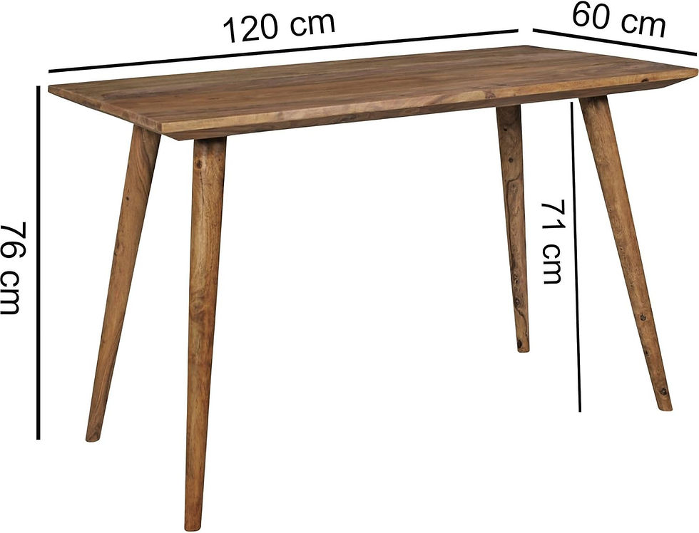 Thumbnail: Sheesham Rustic Solid Wood Country House Dining Table Small 4-6 People