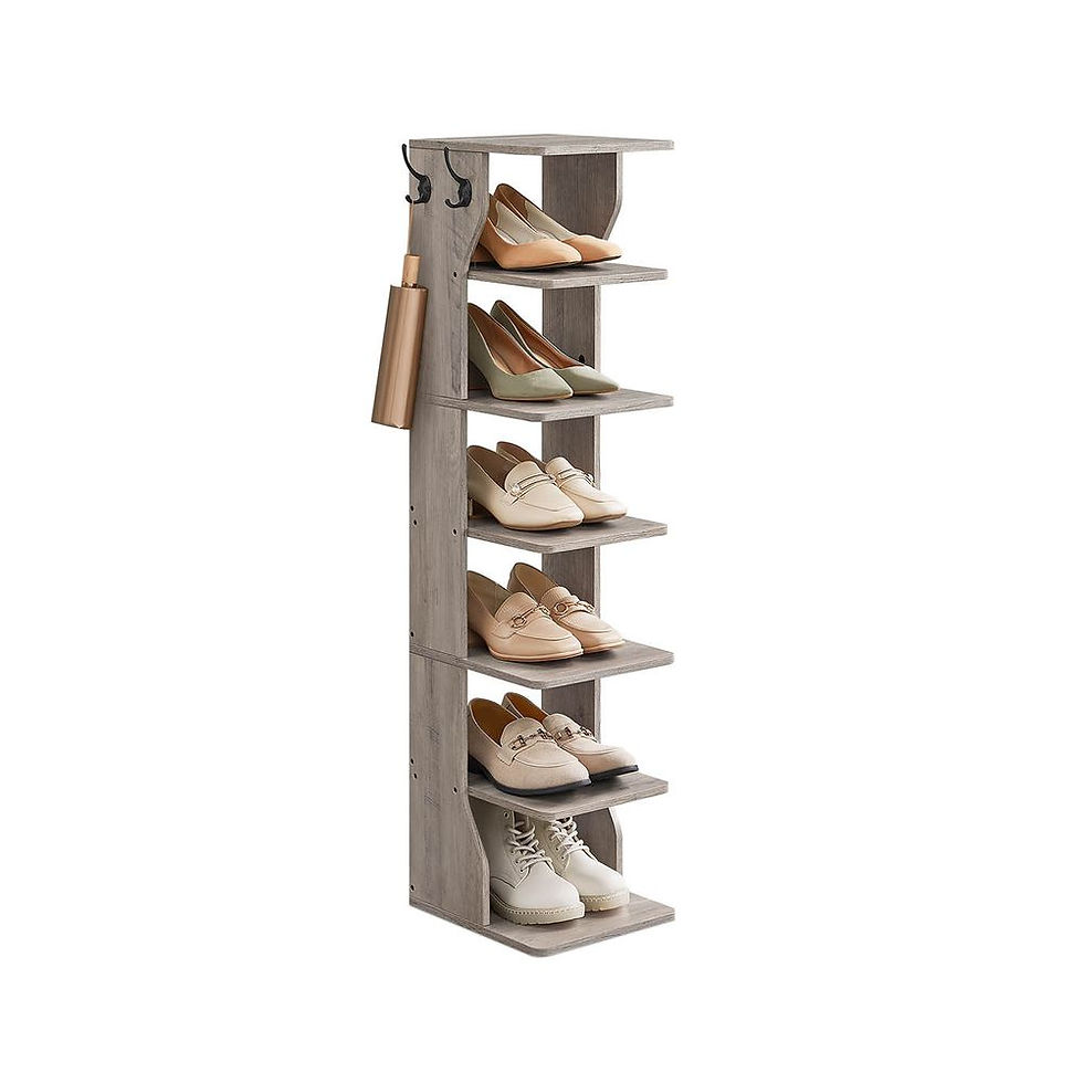 Thumbnail: Shoe storage  narrow with 6 levels white