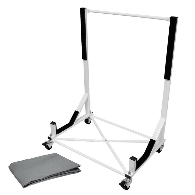 Large Hardtop stand with 4 lockable white steel castors and hardtop cover