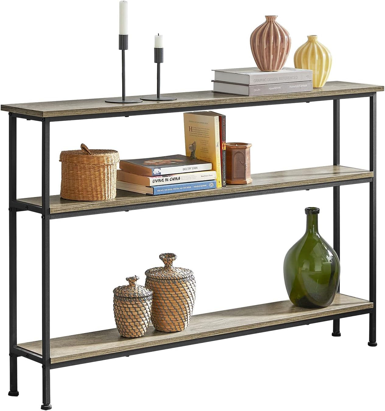 Console table with 3 shelves