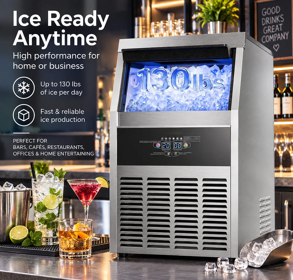 Thumbnail: Commercial Ice Maker– 59 kg/Day Stainless Steel Ice Machine