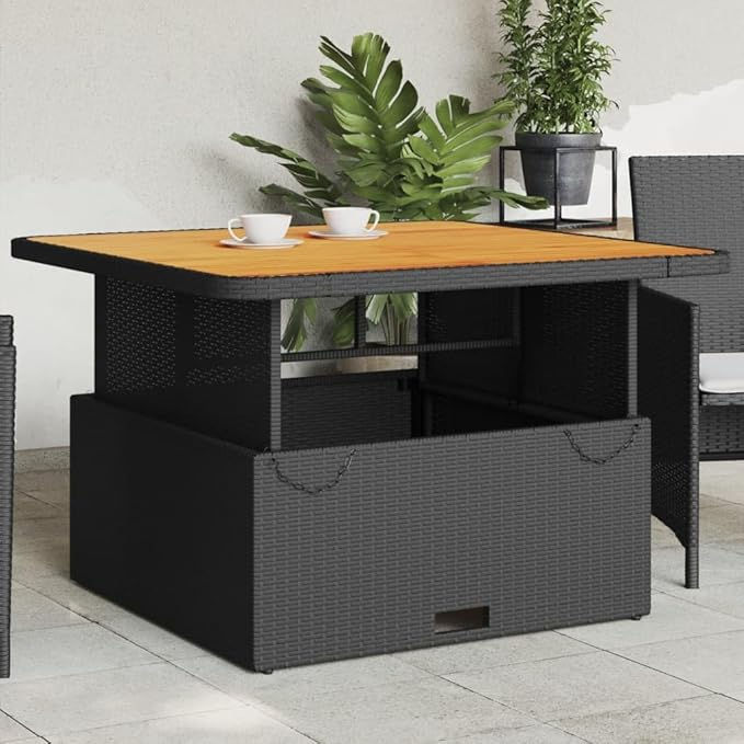 Thumbnail: Garden Table, Outdoor Table with Adjustable Table Top,
