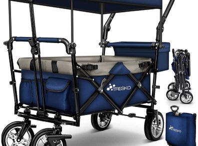 Thumbnail: Folding handcart with roof, handcart with 3-point belt system