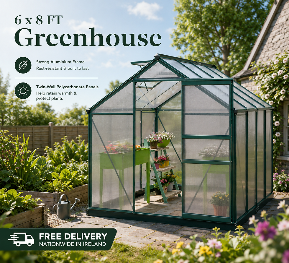 Thumbnail: 6 x 8 ft Polycarbonate Greenhouse with Aluminium Frame