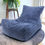 Thumbnail: Corduroy Bean Bag Chair with Handle & Pocket – Modern Soft Seating
