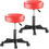 Thumbnail: Set of 2 Rolling Stools Height Adjustable with Wheels