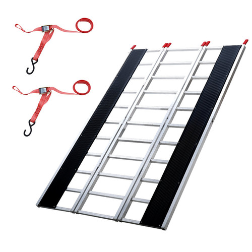 Wide Round Ramp Extra Wide Aluminum Foldable Ramp 1500LBS Capacity Loading Ramp | Mcafee S