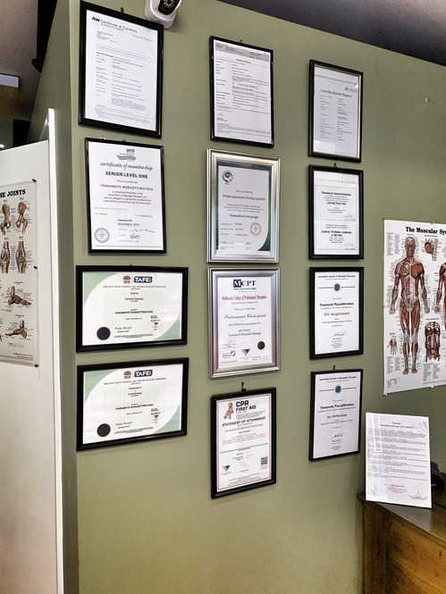 Therapist Qualification and Certificate