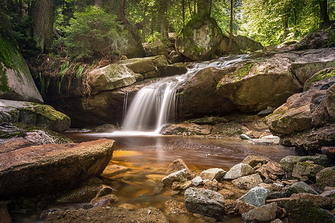 River with short waterfall