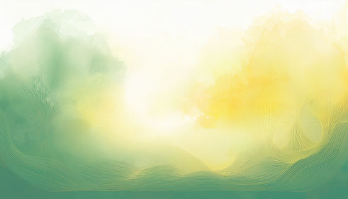 colourful abstract image with yellow and greens