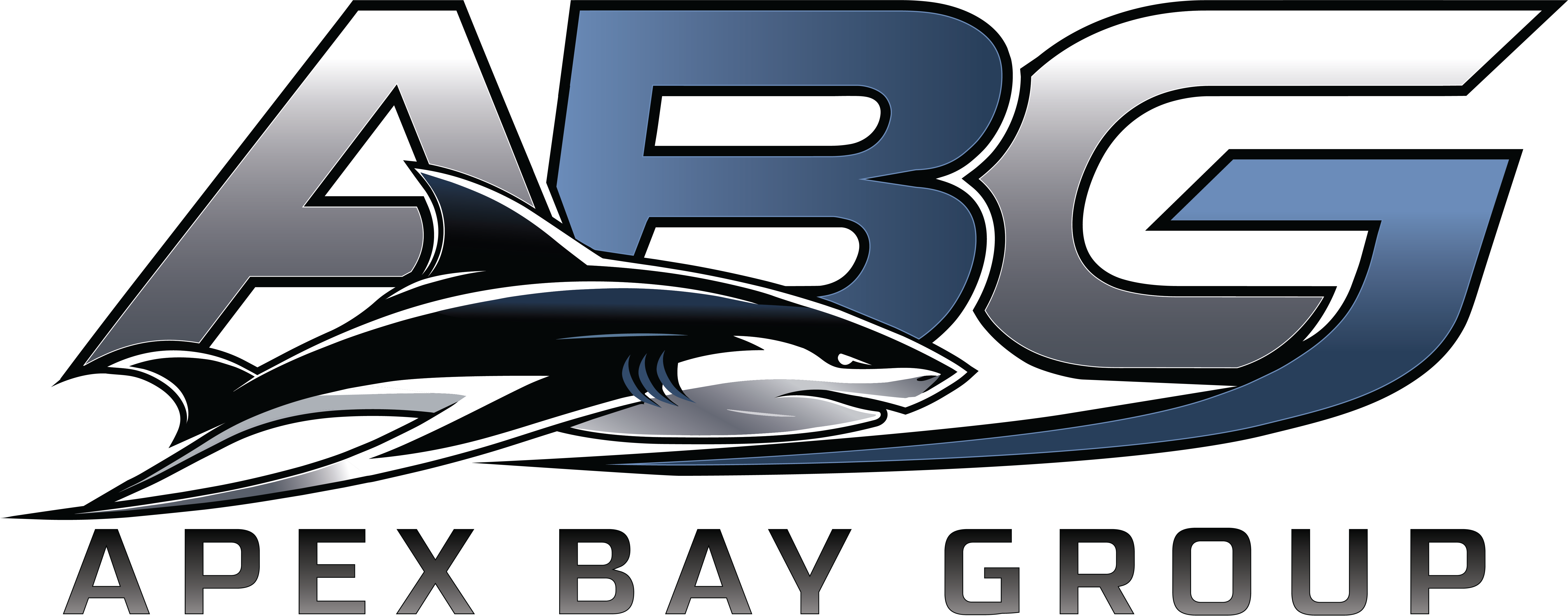 ABG Apex Bay Group logo with a shark illustration