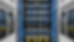 Wide-angle view of organized network cabling in a clean equipment rack