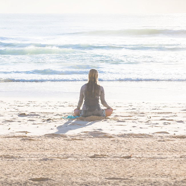 Meditating on the Beach