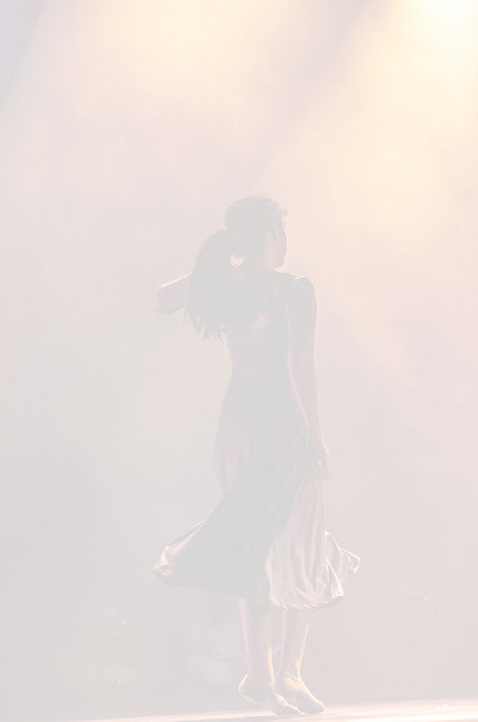 Silhouetted Stage Performer